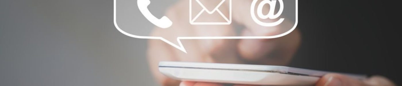 senior people hands using smartphone with icon, telephone ,email address and envelope, for contact us, connection and e-mail marketing , call center support concept